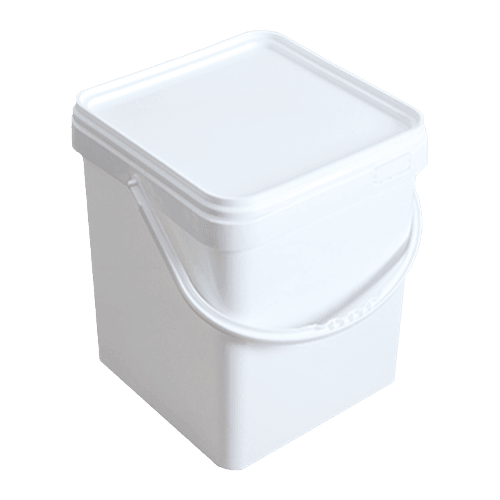 18000 Ml Kare Beyaz Kova Kulp + Kapak (Trn) Kl 20 Adet