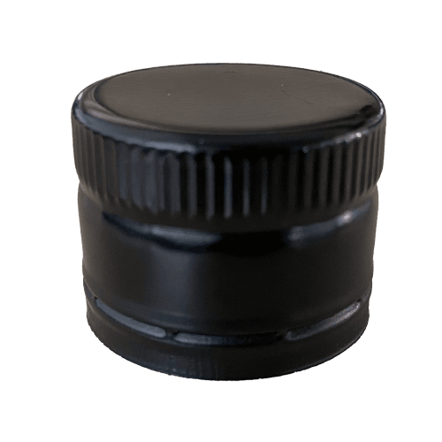 31,5*24 Mm Cam Şişe Kapak Metal Akitmali Siyah (Makina Uyumlu) pk 30 adet