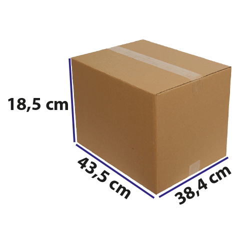 38,4*43,5*18,5 Kraft Karton Dopel Koli Baskısız Pk 15 Adet