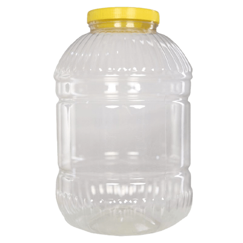 10 Lt Pet Kavanoz Şeffaf + Kapak (Sarı) Pk 10 Adet