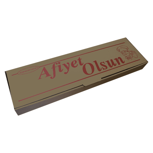 40*13 Cm Pide Kutusu Standart Uzun (Arı) Pk 100 Adet