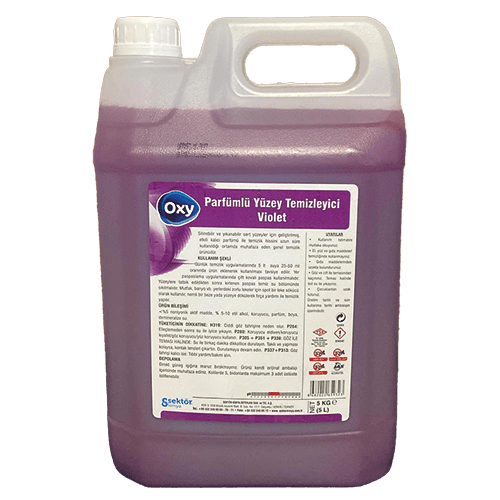 5 Kg Oxy Parfümlü Yüzey Temizleyici Mor/Vıolet (Gt-017 5) Kl 4 Adet