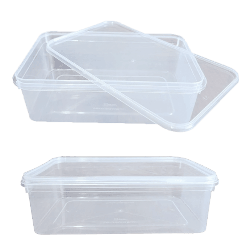 1650 Ml Dikdörtgen Kase + Kapak Şeffaf (Trn)