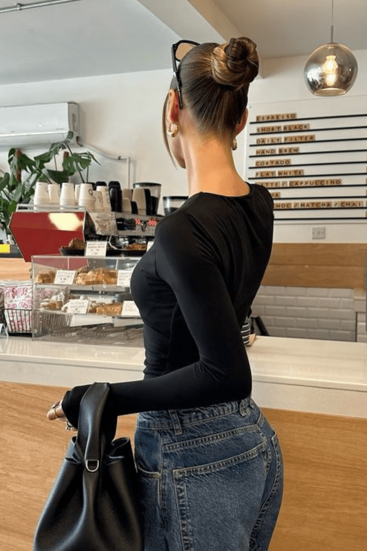 Kadın Siyah Ultra Soft Esnek Bisiklet Yaka Basic Bluz