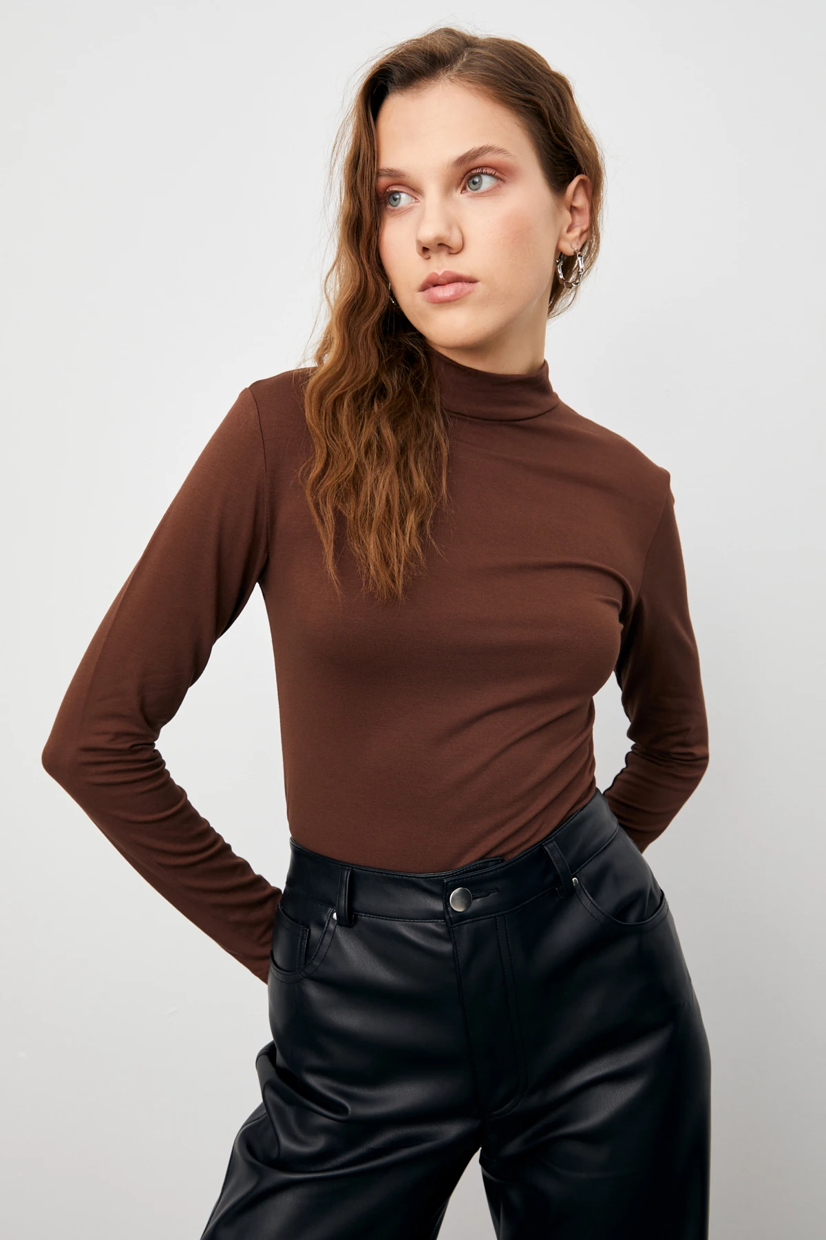 Kadın Krem Acı Kahve 2'li Body