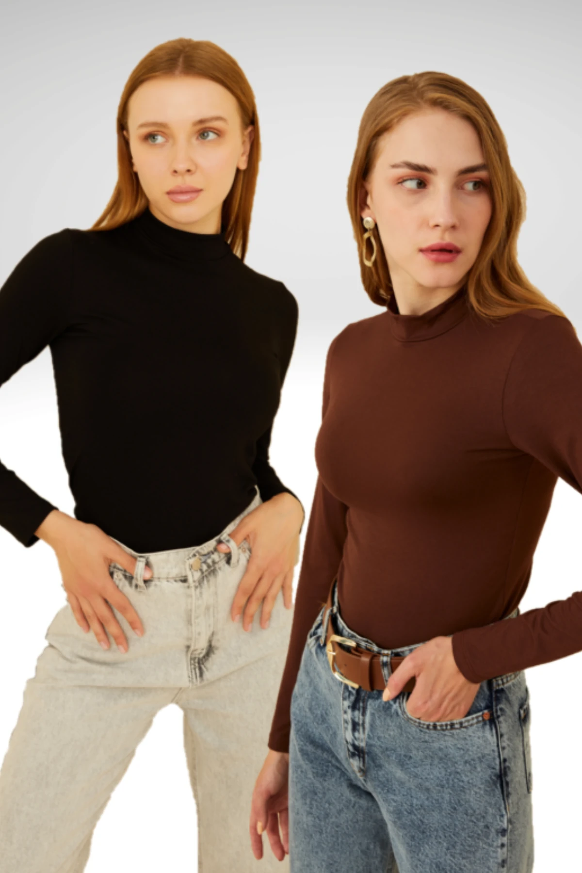 Kadın Siyah Acı Kahve 2'li Body