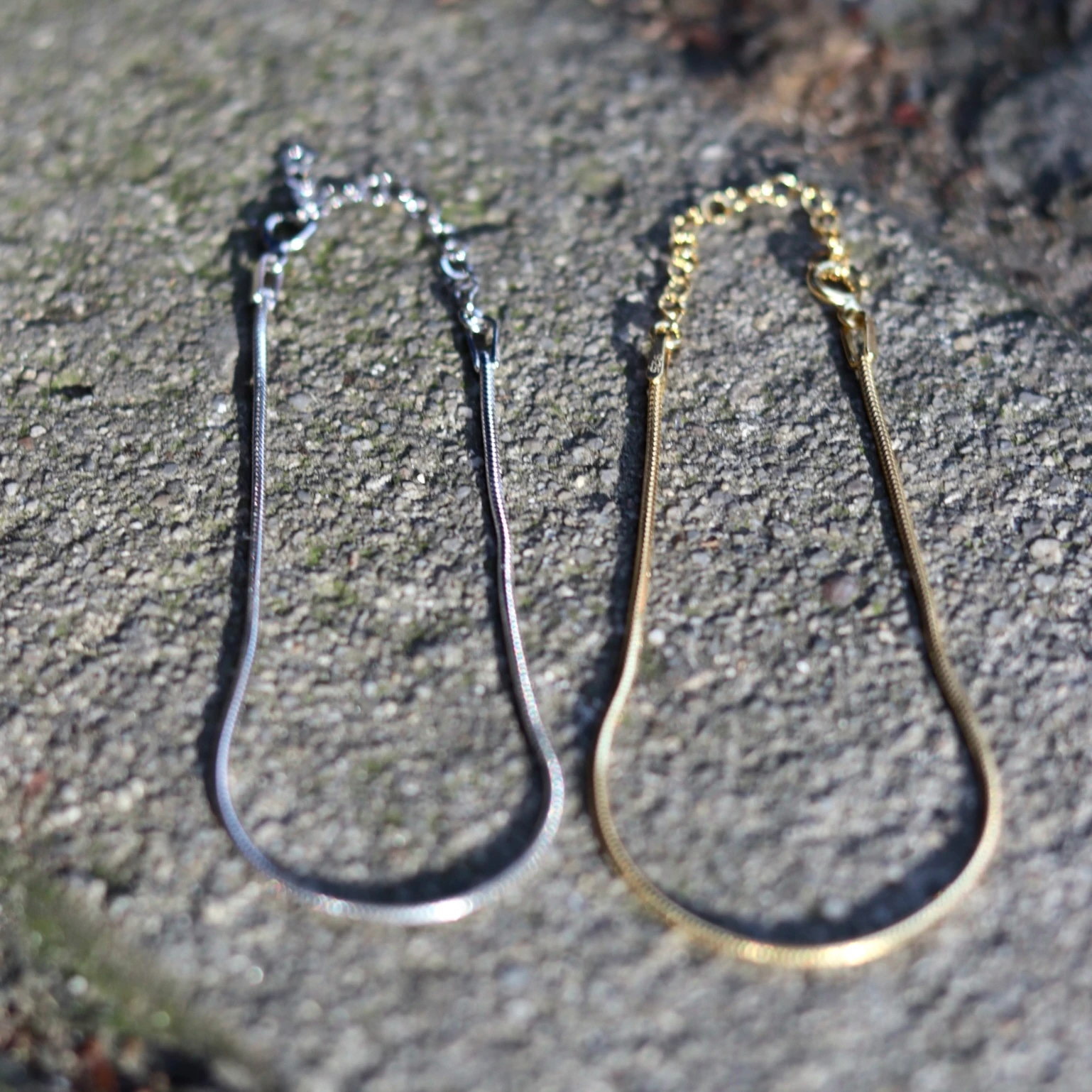 İnce Balık Kuyruğu Bileklik - 1.5 mm - Gold