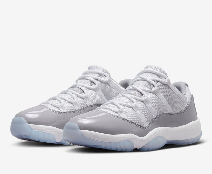 AIR JORDAN 11 RETRO LOW 'WHITE/UNIVERSITY BLUE-CEMENT GREY'