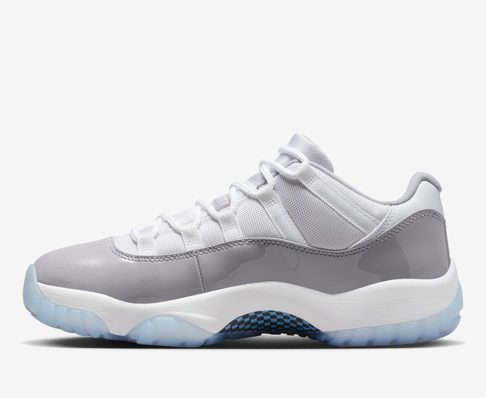 AIR JORDAN 11 RETRO LOW 'WHITE/UNIVERSITY BLUE-CEMENT GREY'