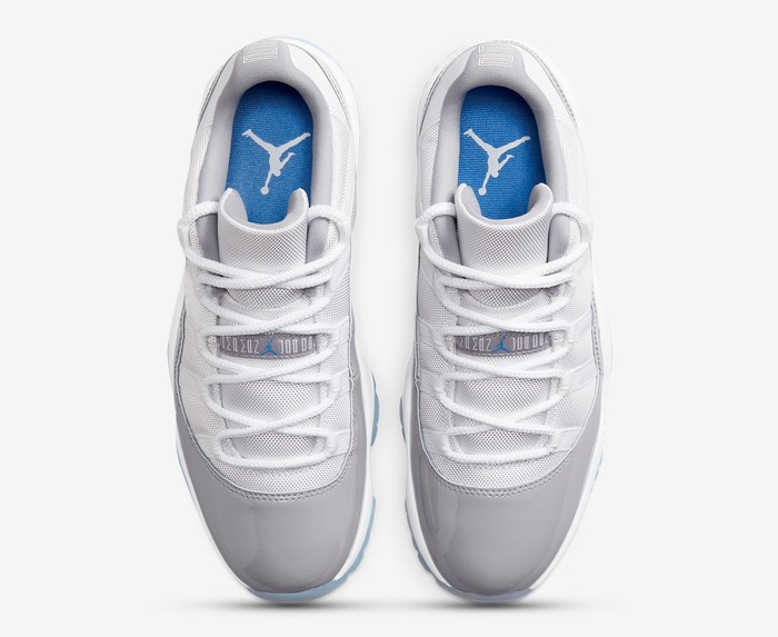 AIR JORDAN 11 RETRO LOW 'WHITE/UNIVERSITY BLUE-CEMENT GREY'