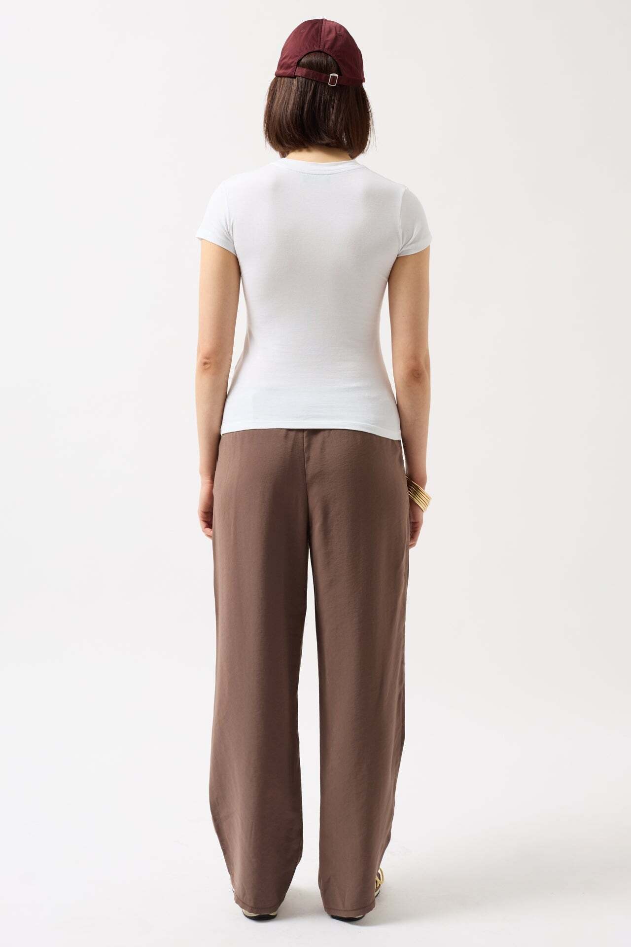 Baskılı Likralı Crop Beyaz T-Shirt