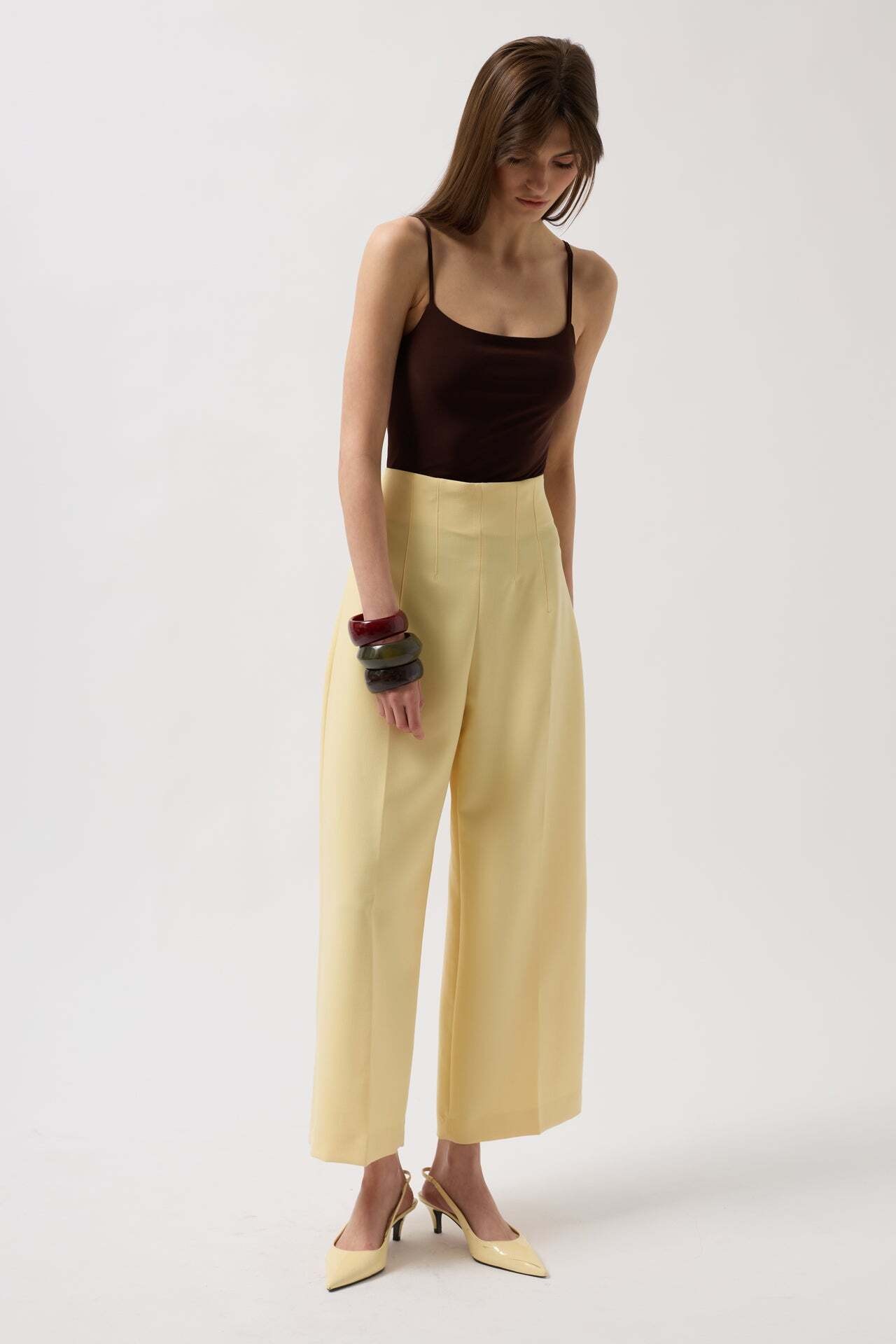 İp Askılı Kahverengi Bodysuit