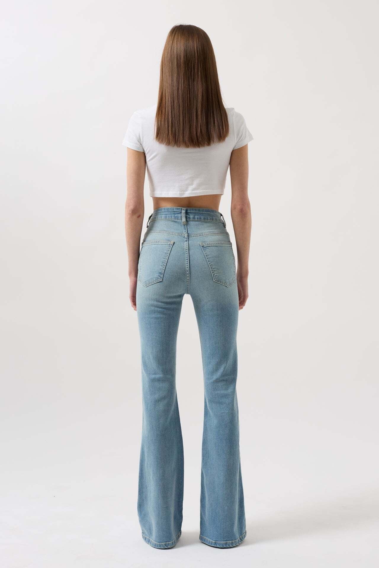 Yüksek Bel Basic Skinny Açık Mavi Jean