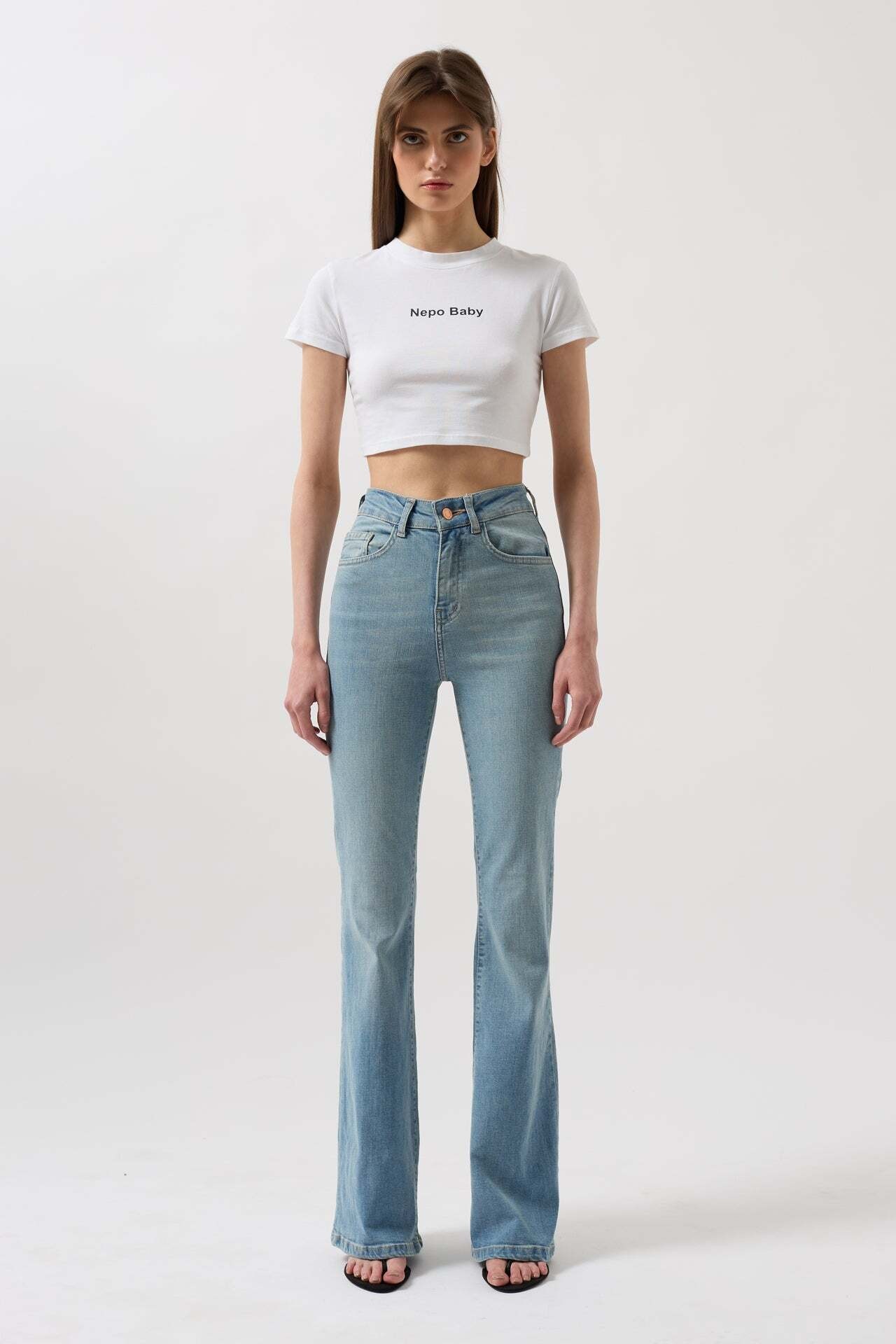 Yüksek Bel Basic Skinny Açık Mavi Jean