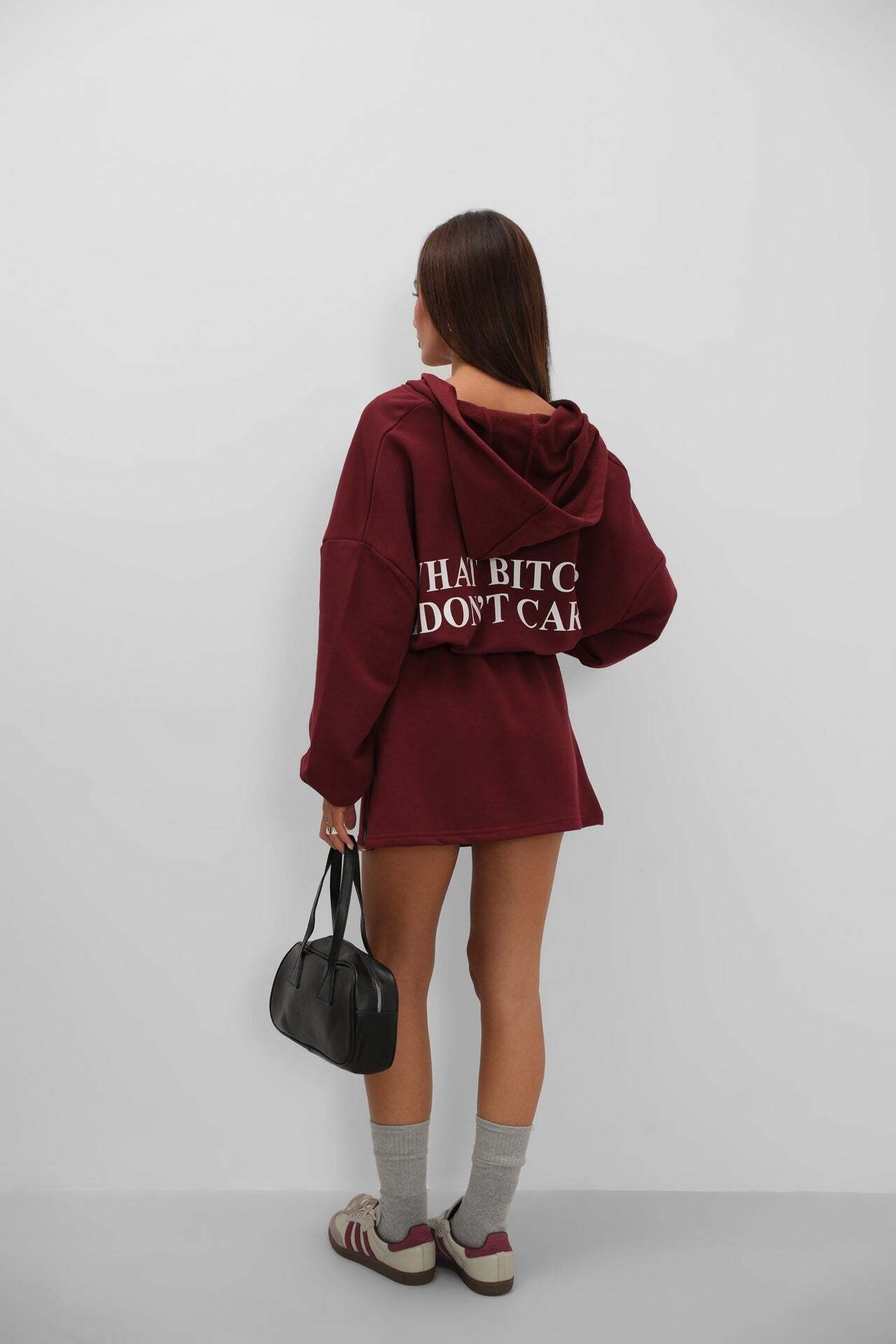 Beli Lastikli Mini Bordo Etek