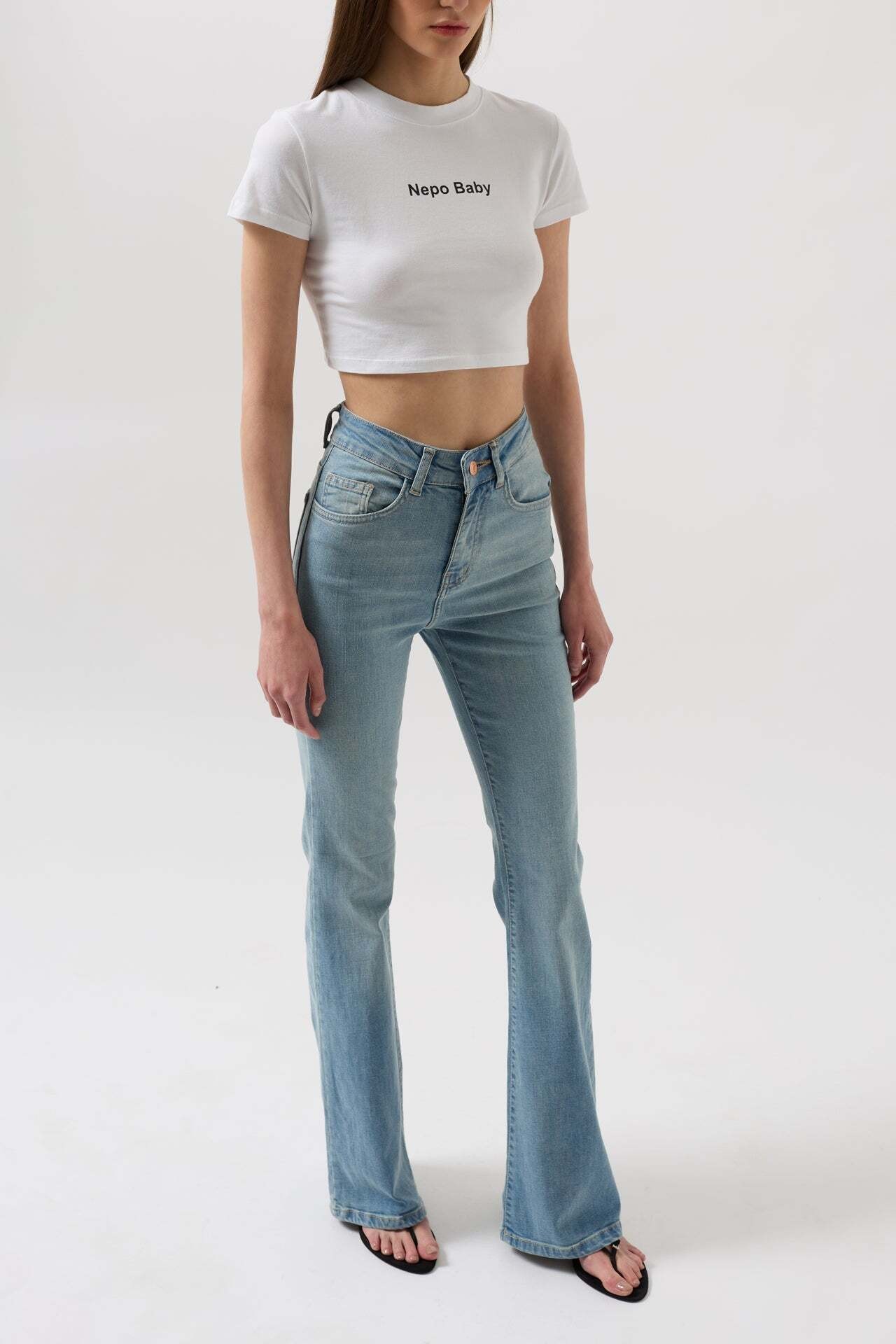 Yüksek Bel Basic Skinny Açık Mavi Jean