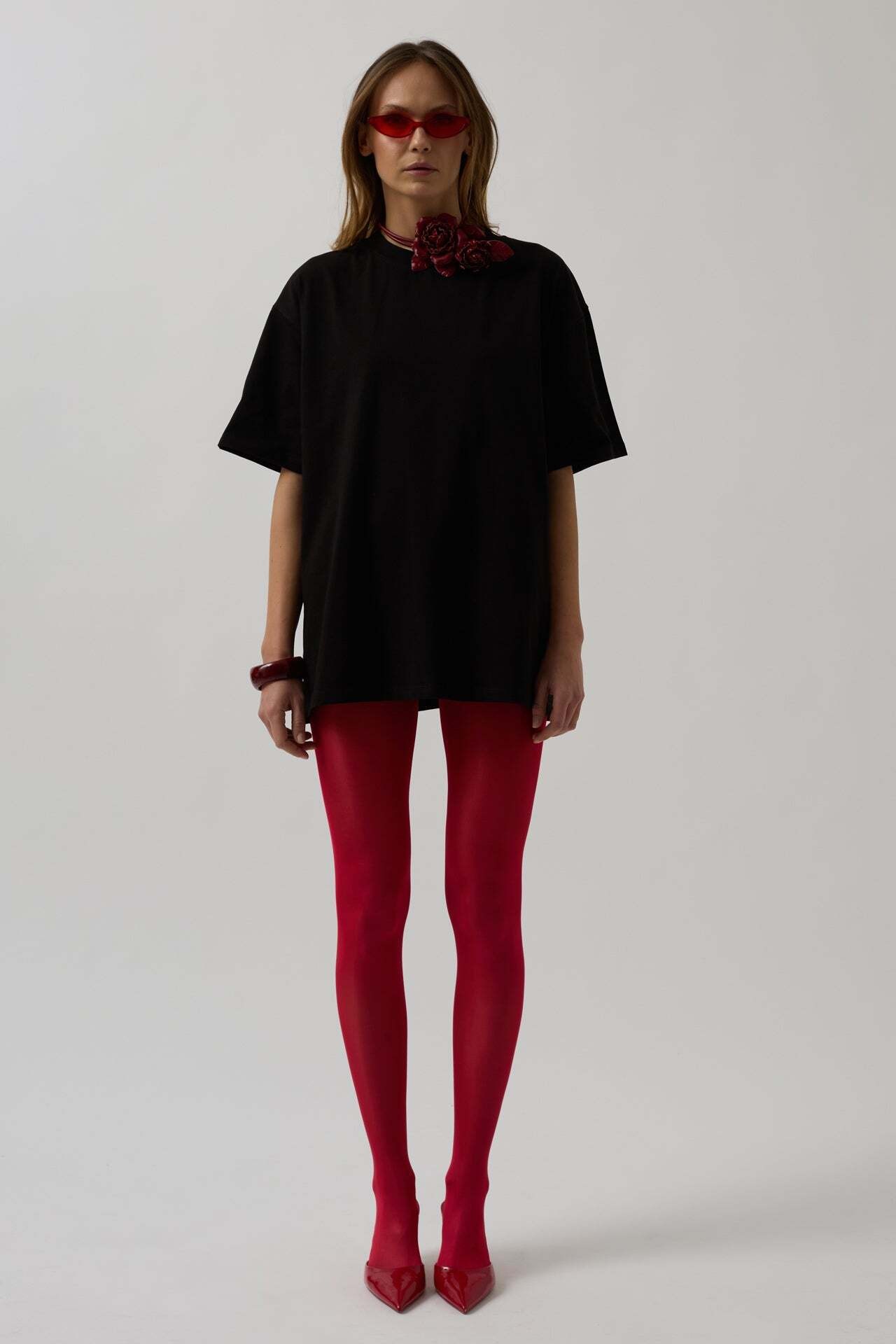 Sırt Baskılı Oversize Siyah T-Shirt