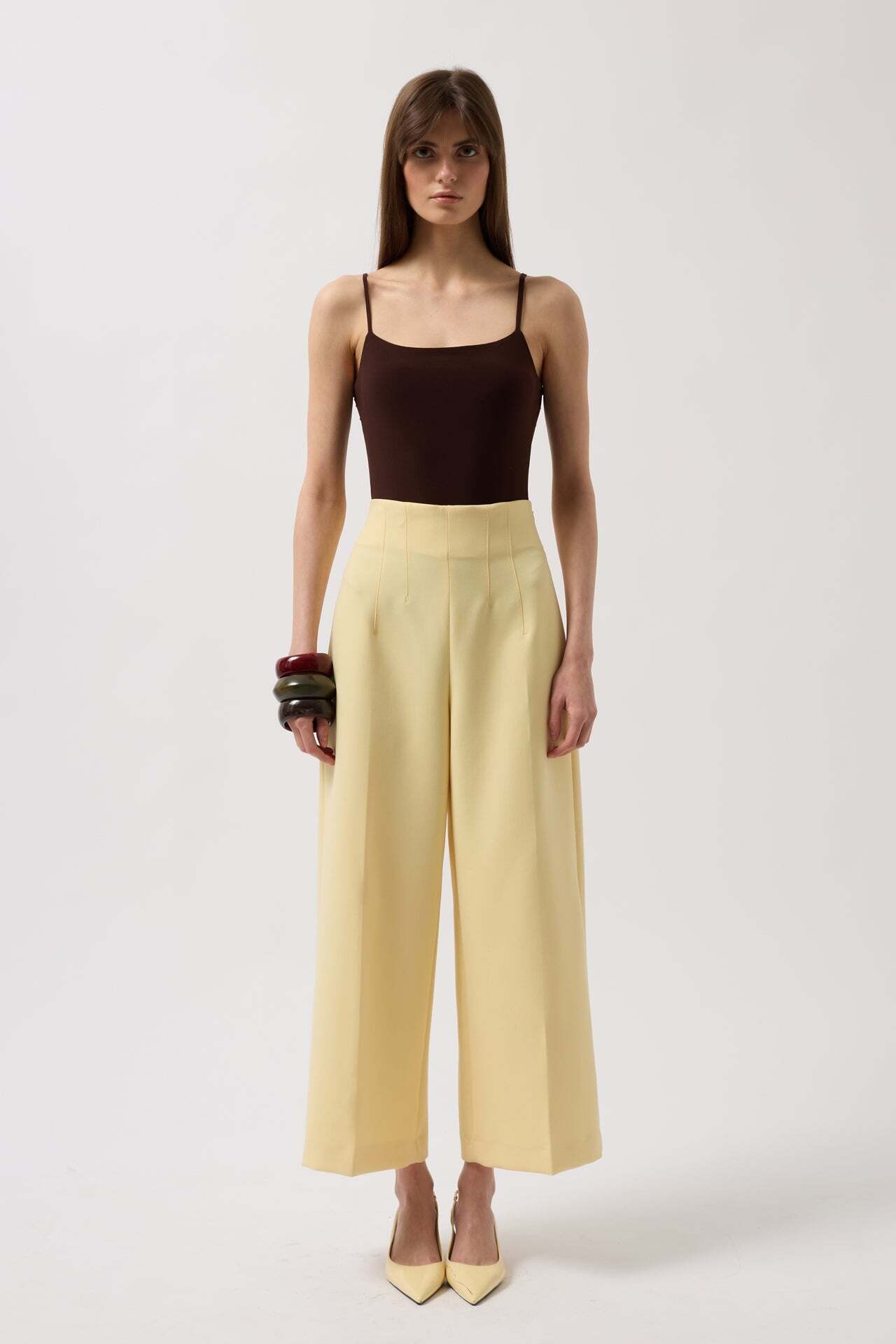İp Askılı Kahverengi Bodysuit