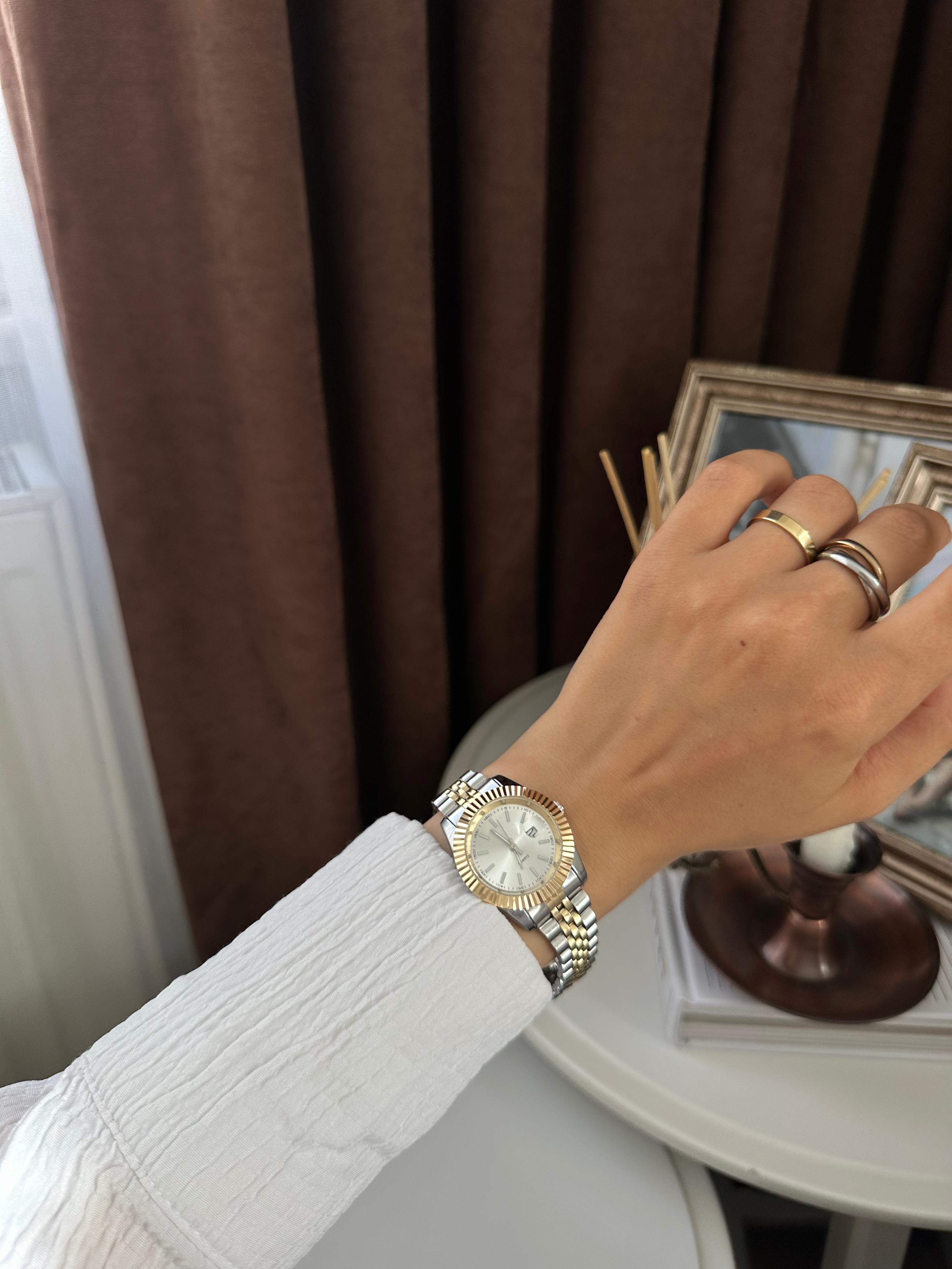 Betty Model  - Gold Gümüş Beyaz