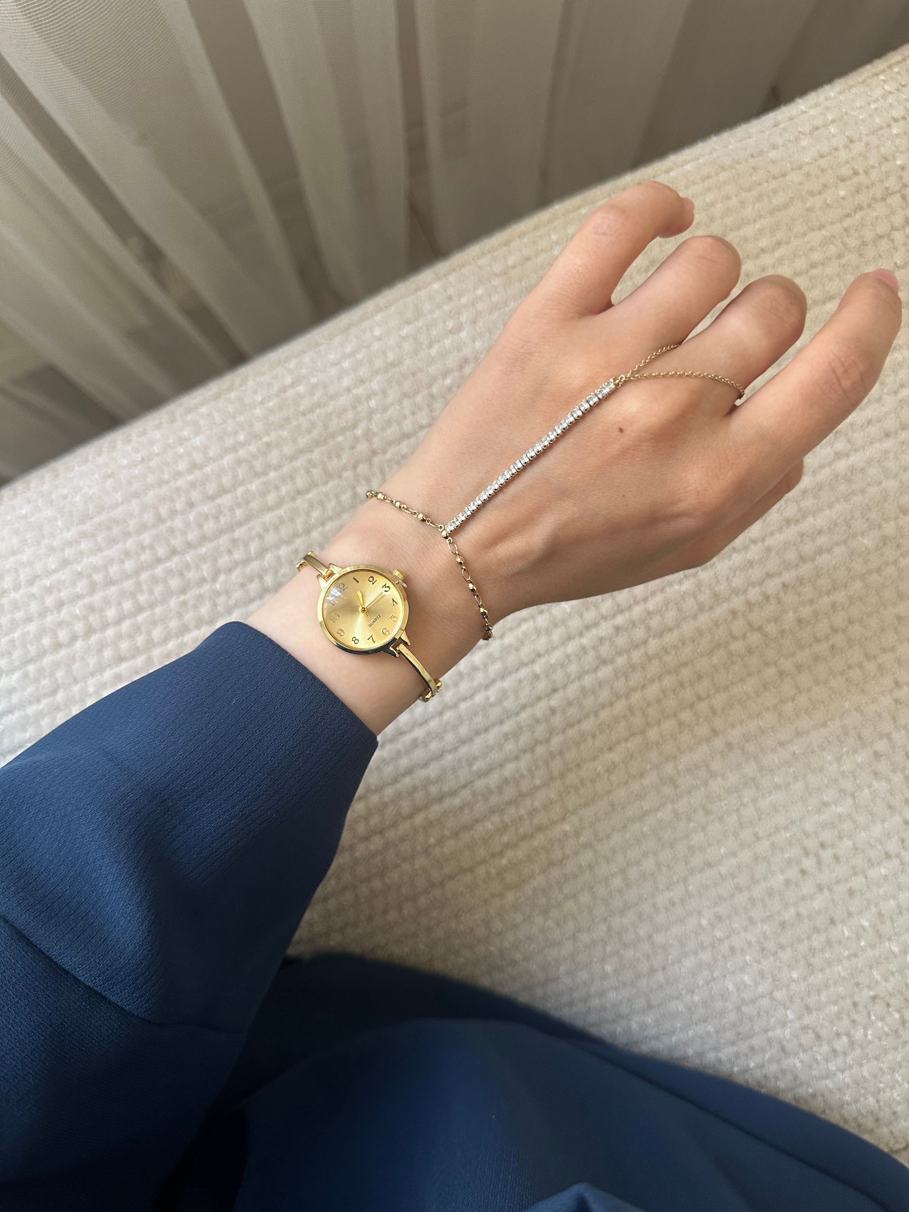 Vanessa Model Saat Ve Şahmeran Bileklik Seti 