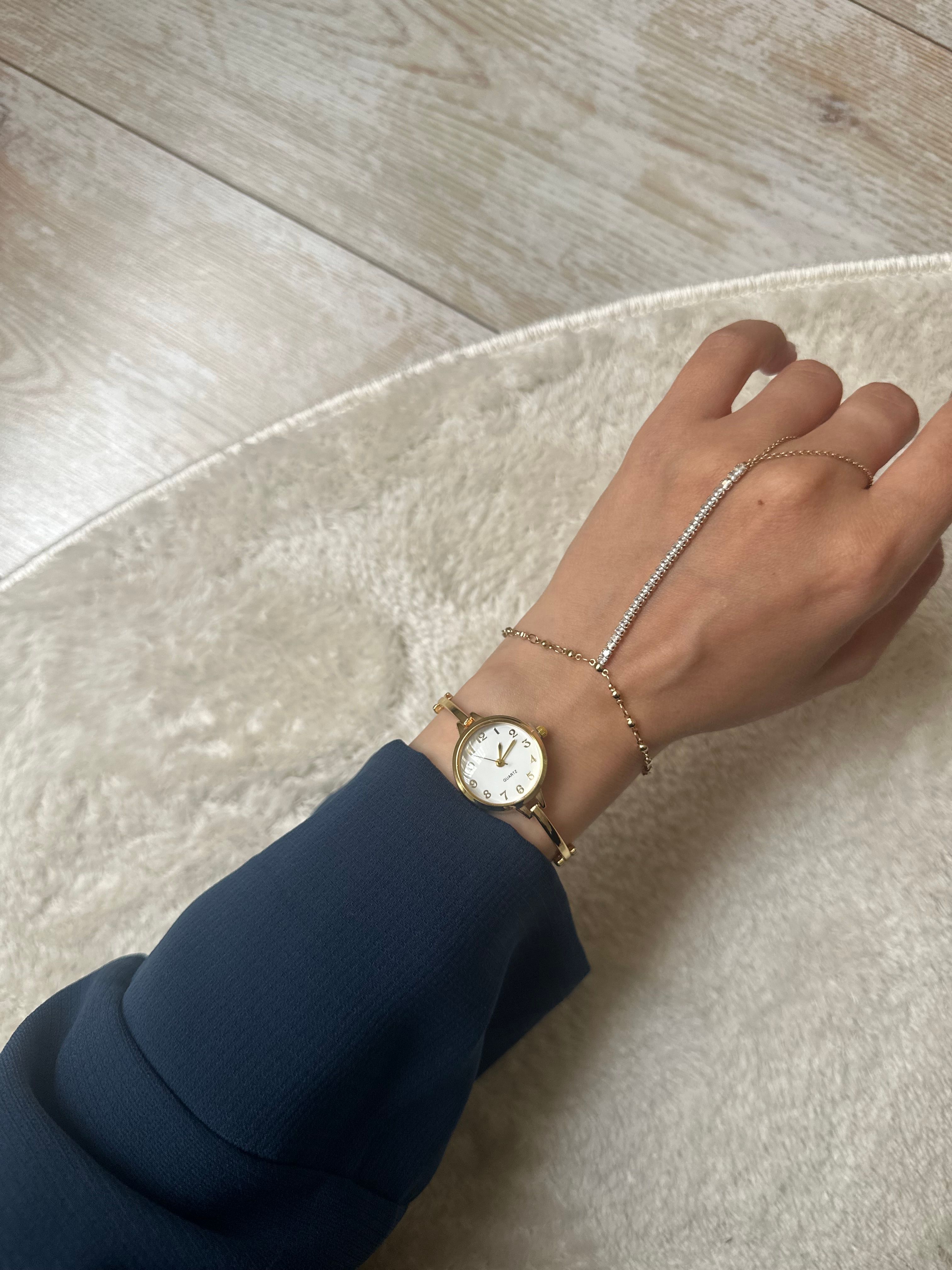 Vanessa Model Saat Ve Şahmeran Bileklik Seti 