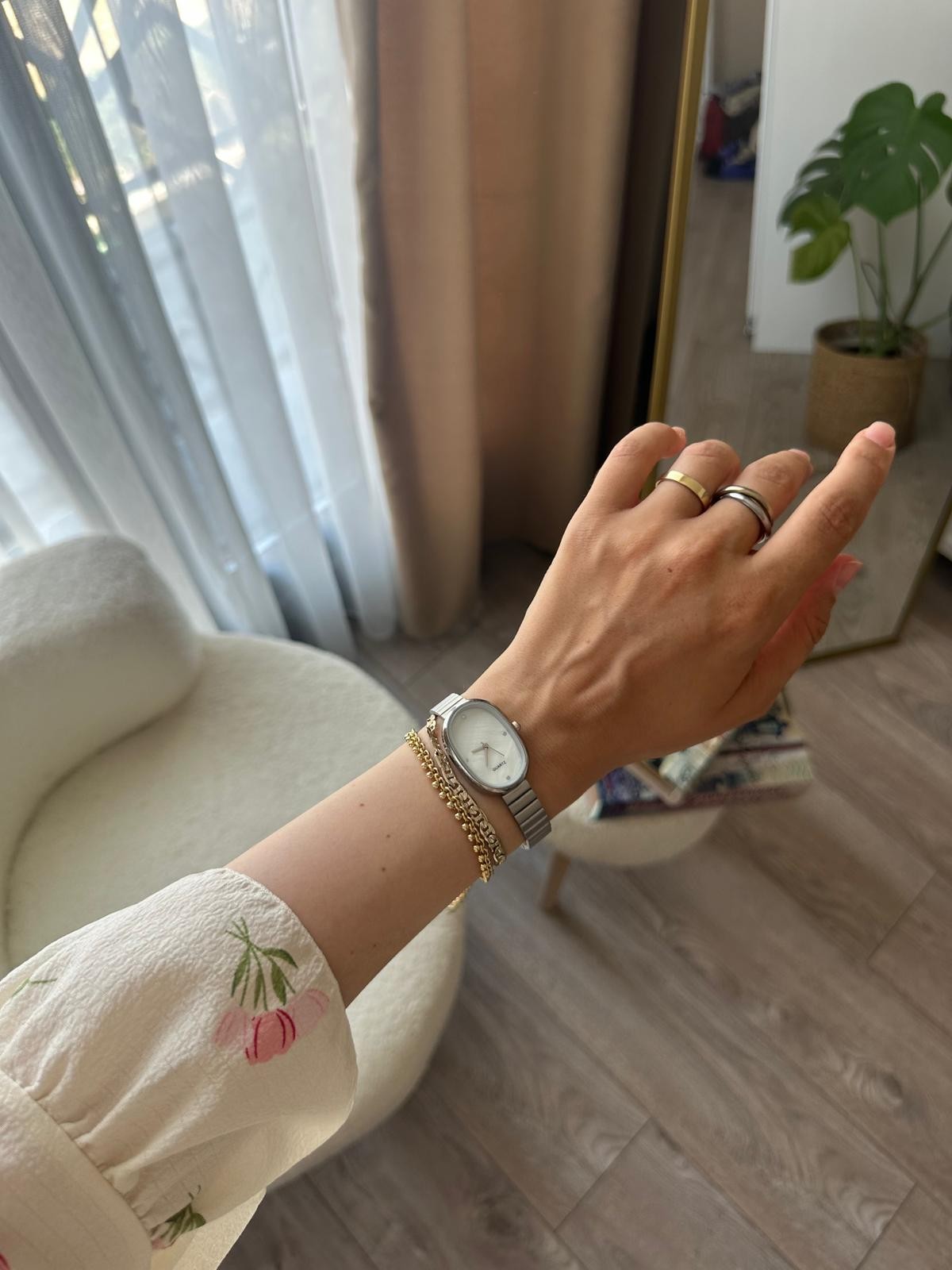 Brida Model Saat Ve Bileklik Seti - Gümüş Beyaz