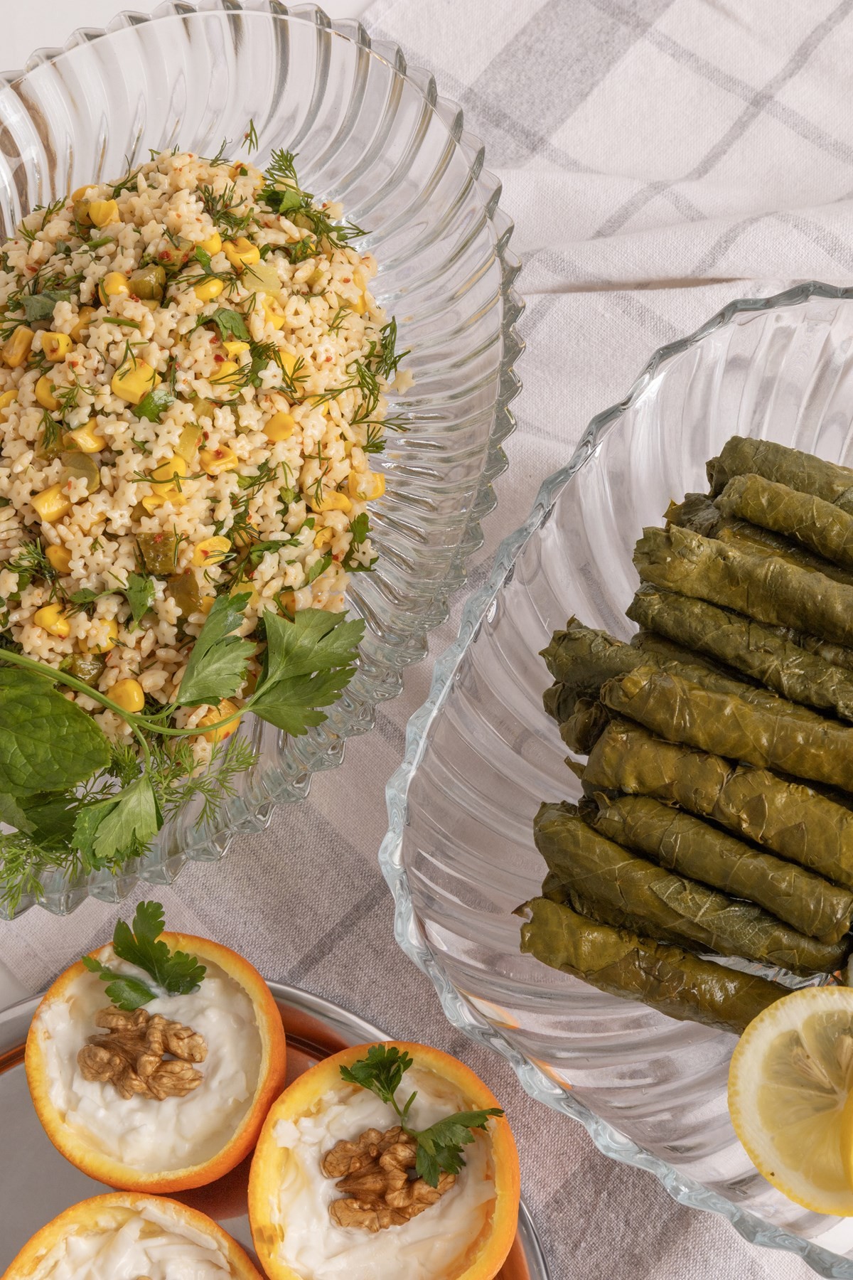 2'li Gümüş Ayaklı Oval ve Kare Cam Sunumluk, Sarma, Dolma, Salata, Meyve, ve Pasta Stantı, Çeyizlik