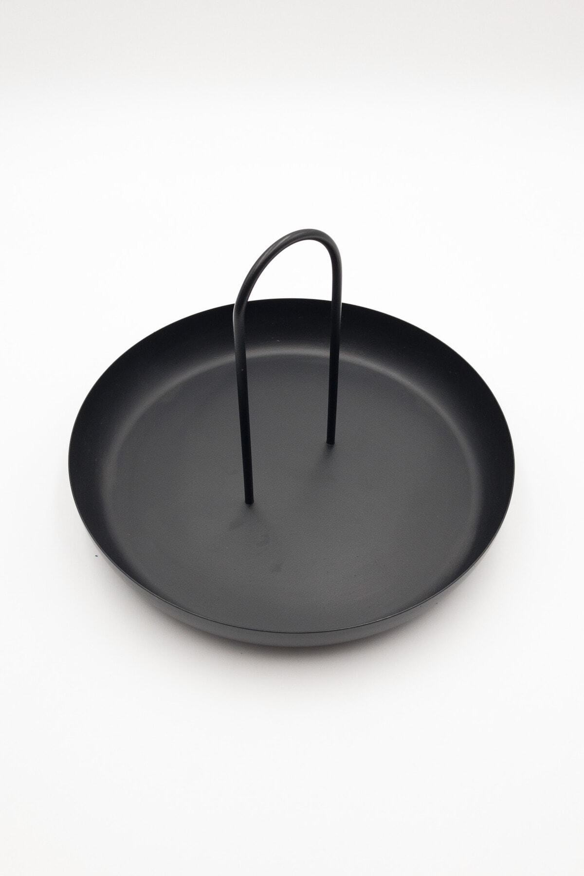 Siyah Metal Dekoratif Tabak & Kase, Anahtarlık, Makyaj Organizeri, Banyo Düzenleyici, Çerezlik 24x16