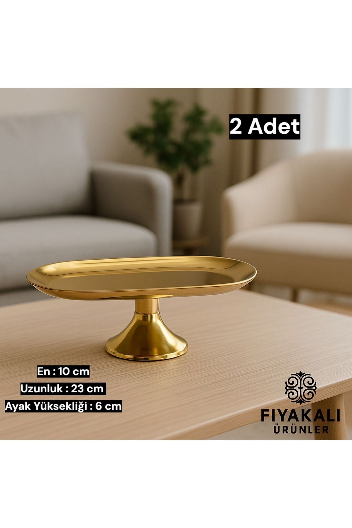 10x23 cm Ayaklı Kayık GOLD Sunumluk,Çerezlik,Kahvaltı Tabağı,Sunum tabağı,Kozmetik,Takı Tabağı