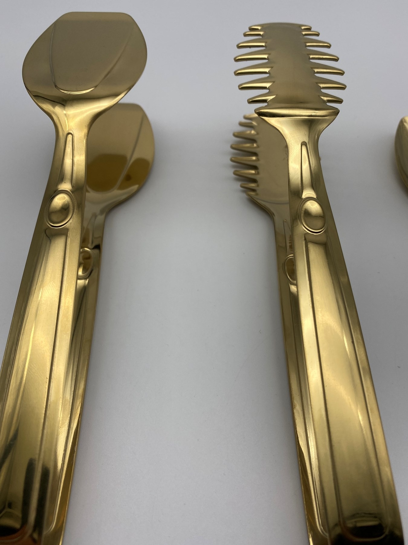 Gold Salata, Makarna ve Pasta Servis Sunum Maşası, Paslanmaz Çelik Yemek Maşa Seti