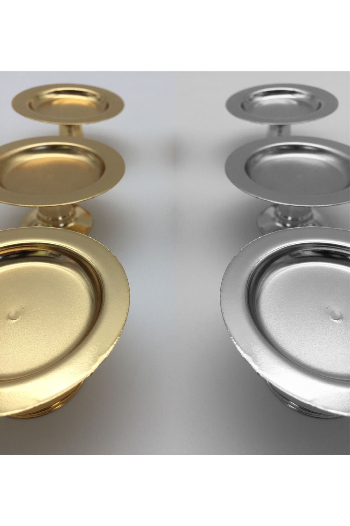 6'lı Gold ve Gümüş Makaronluk, Mini Lokumluk, Kahve Yanı Sunumluk, Şekerlik
