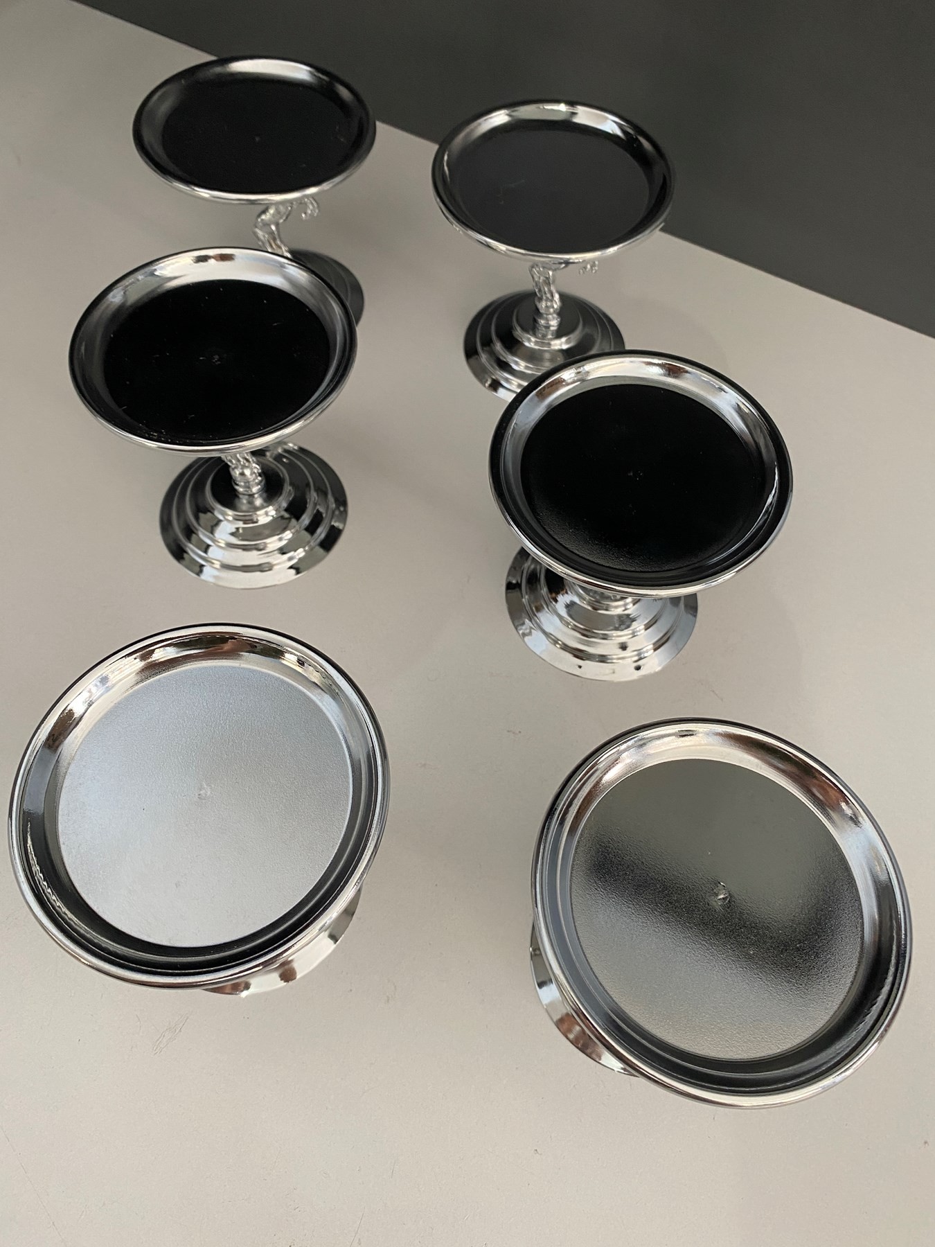 6'lı Gümüş Atlı Lokumluk, Çay ve Kahve Yanı Sunumluk, Metal Şekerlik, Makaronluk