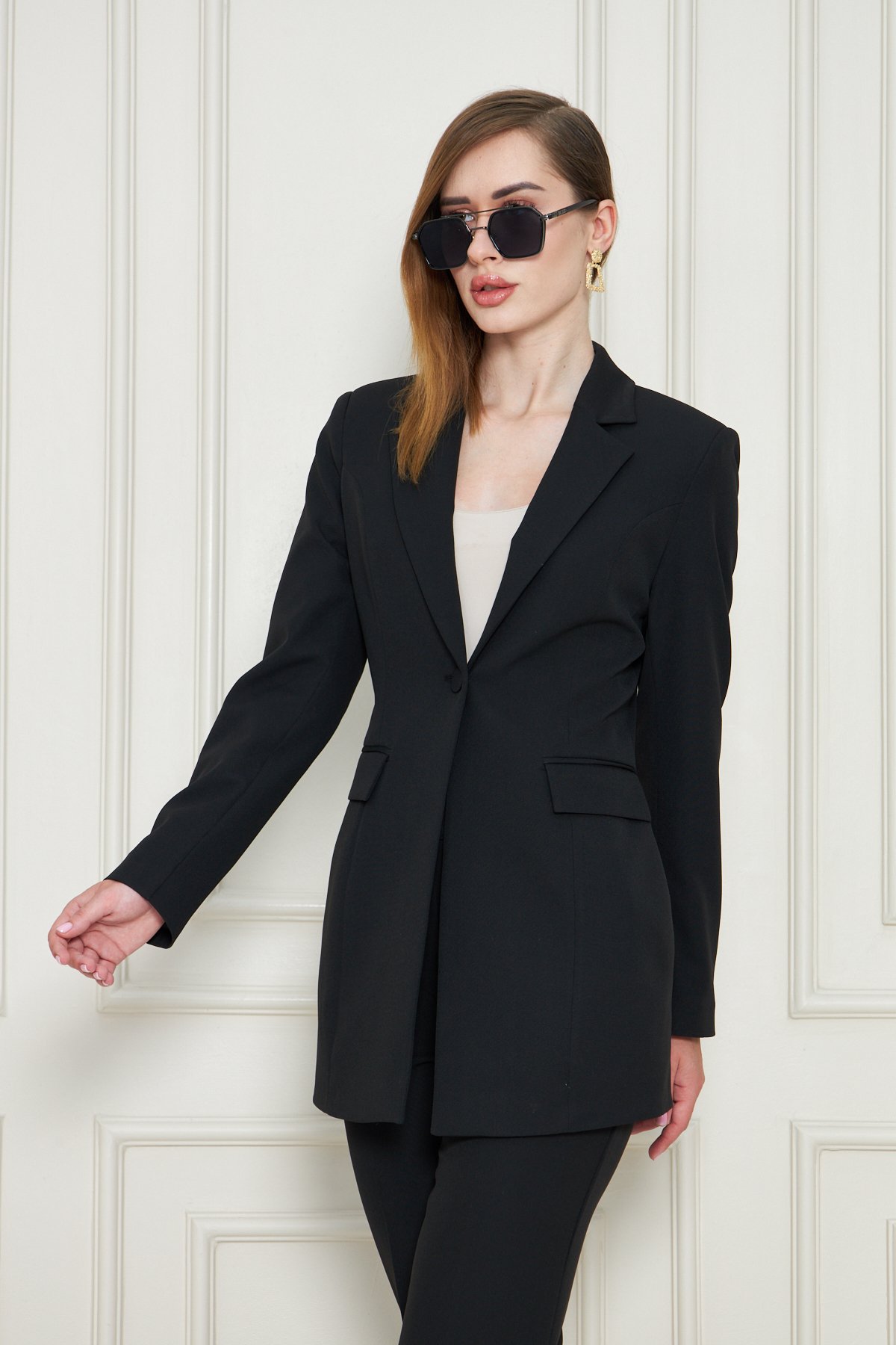 Klasik Tek Düğme Blazer Ceket