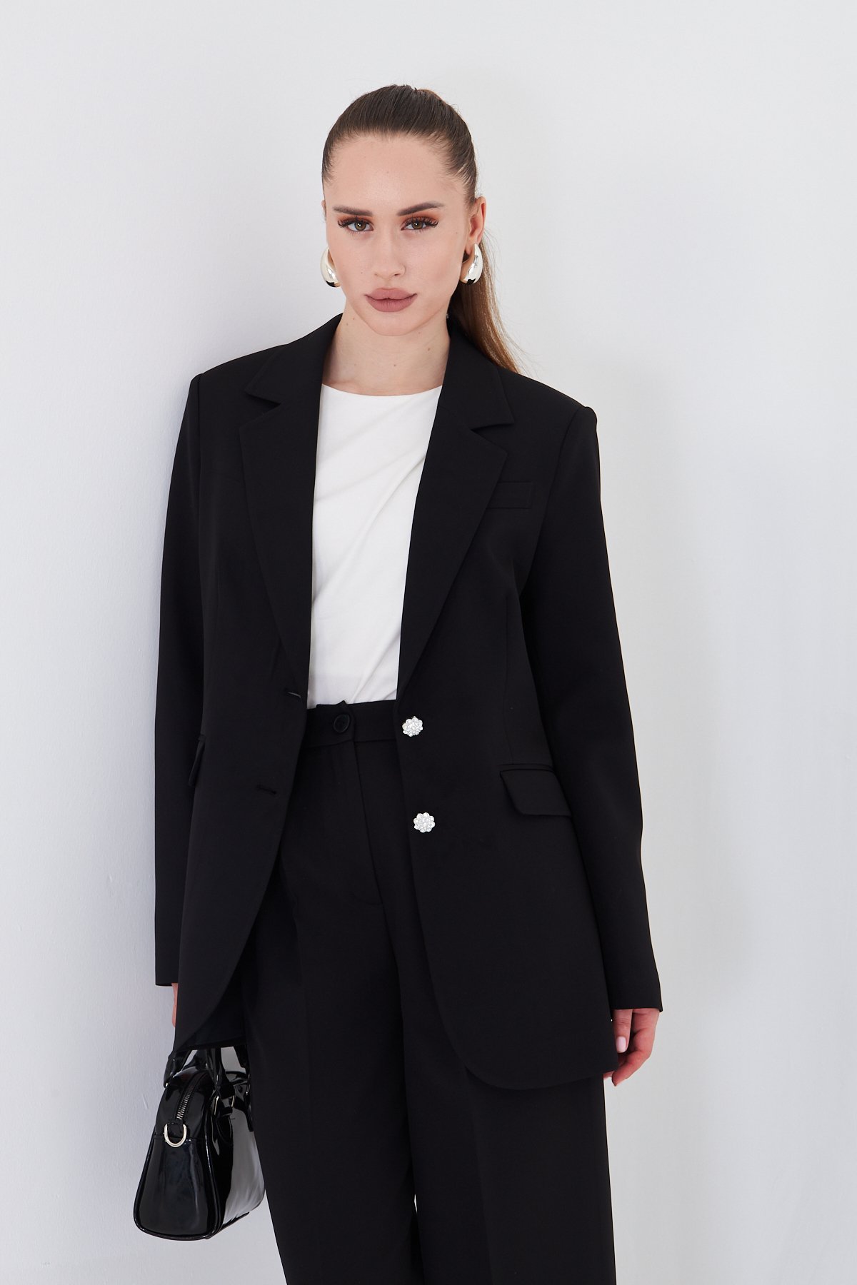 Şifon Pilise Detaylı Blazer