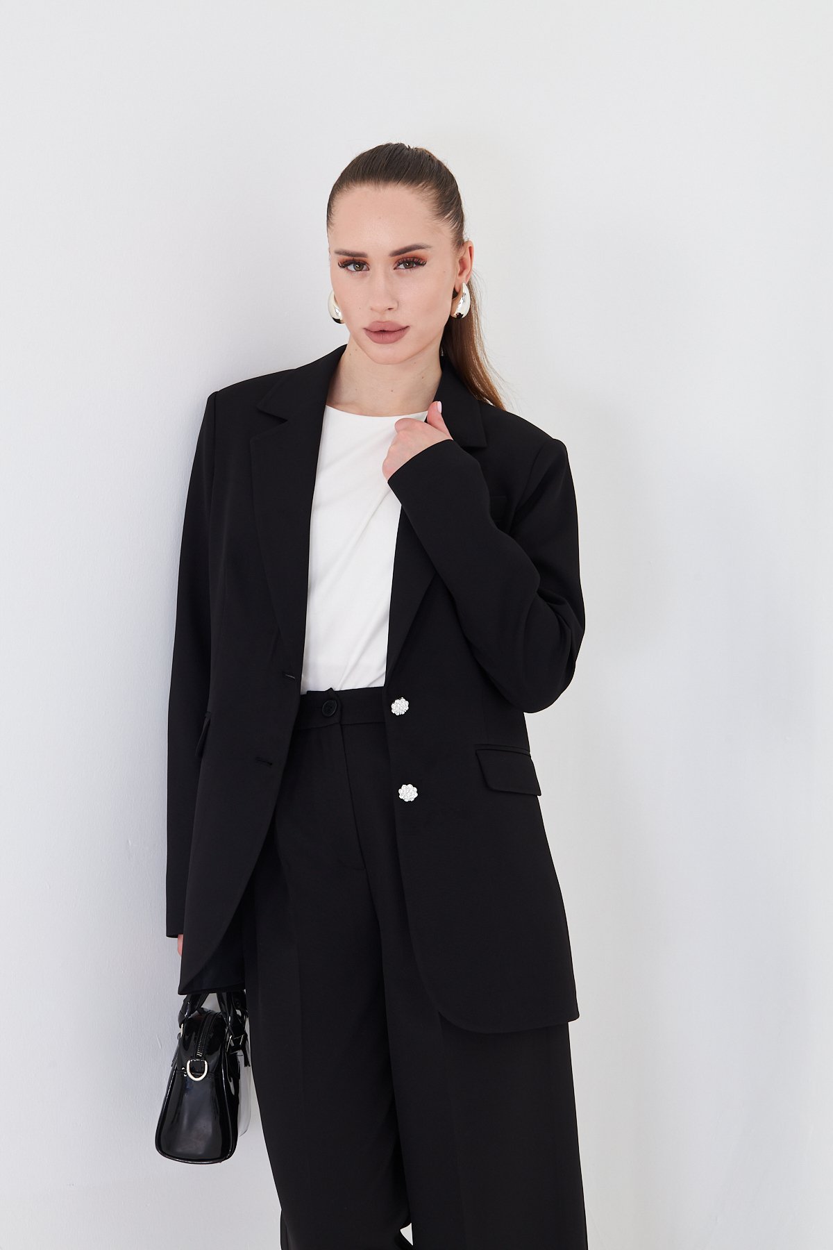 Şifon Pilise Detaylı Blazer