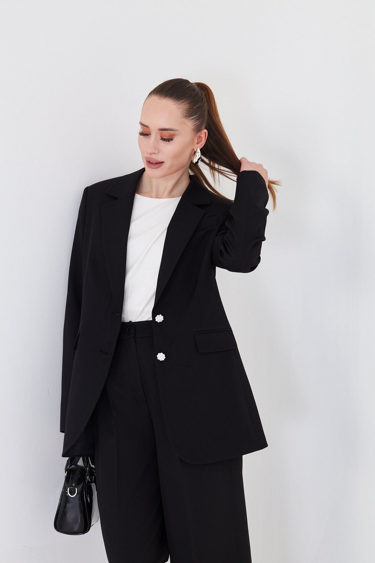 Şifon Pilise Detaylı Blazer