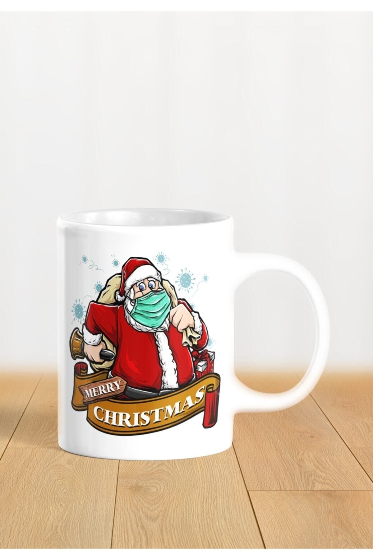 Hediyelik Yeniyıl / Yılbaşı / Noel Baba Baskılı Kupa Bardak