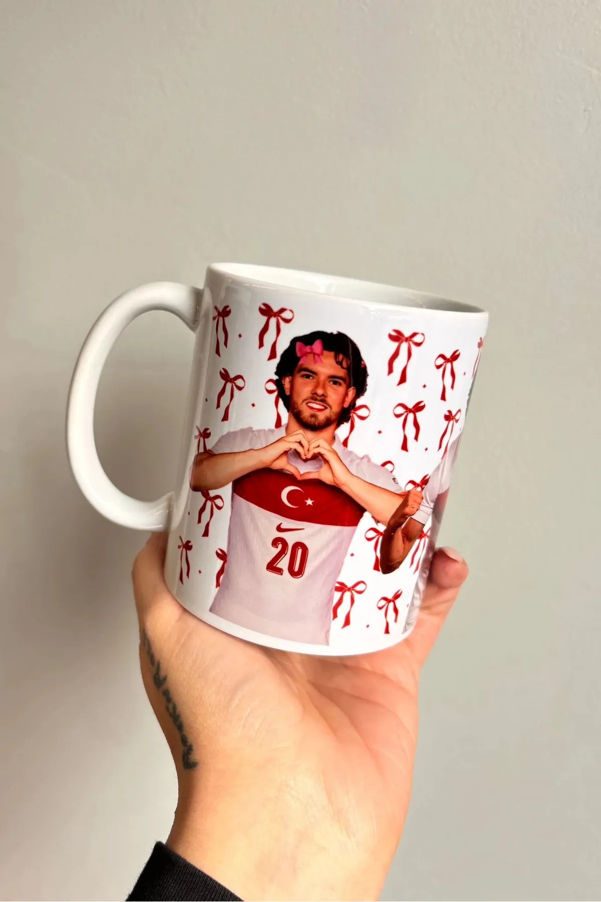 Ferdi Kadıoğlu Beyaz Porselen Kupa Bardak