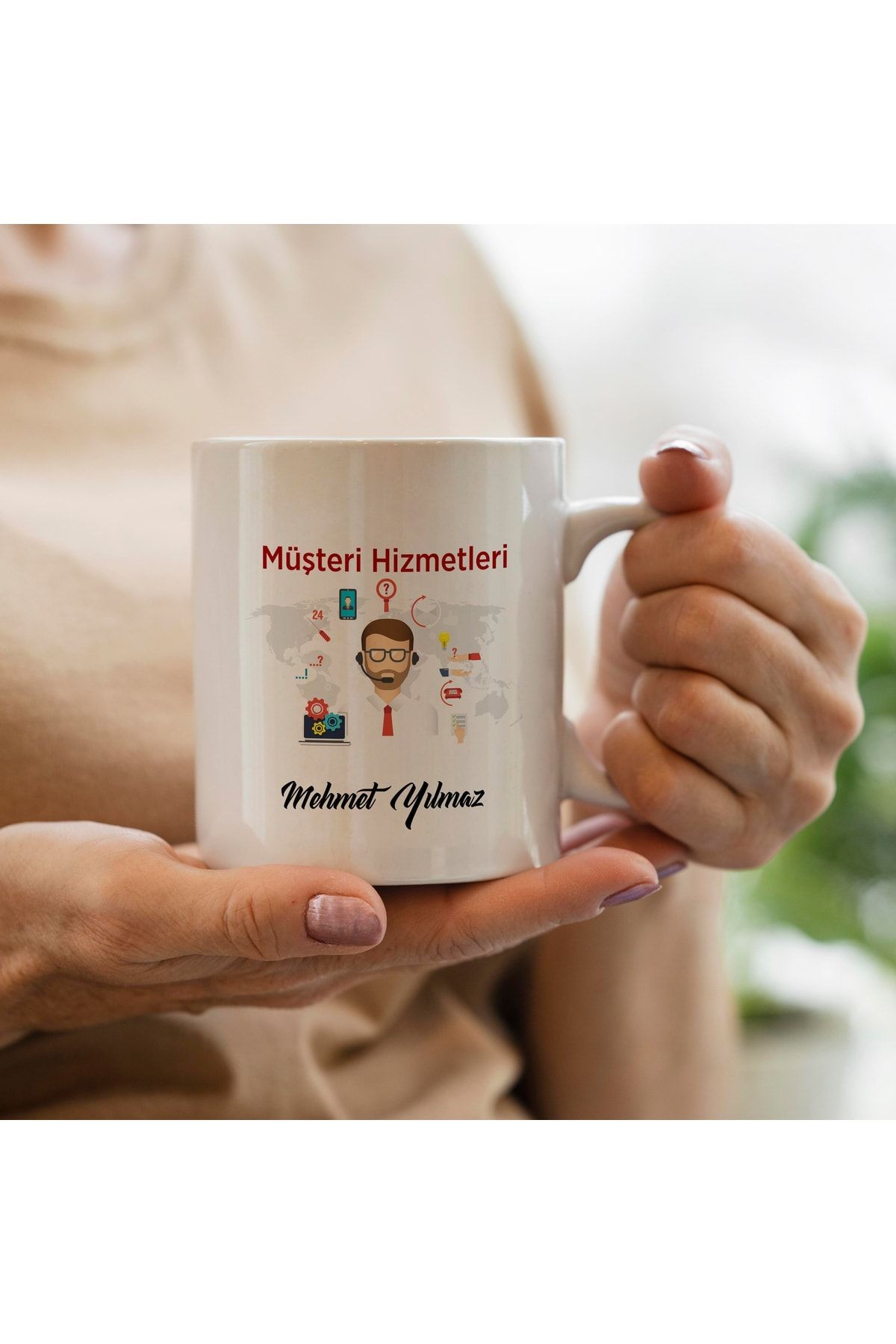 Kişiye Özel Meslek Müşteri Hizmetleri Tem. Kupa Bardak