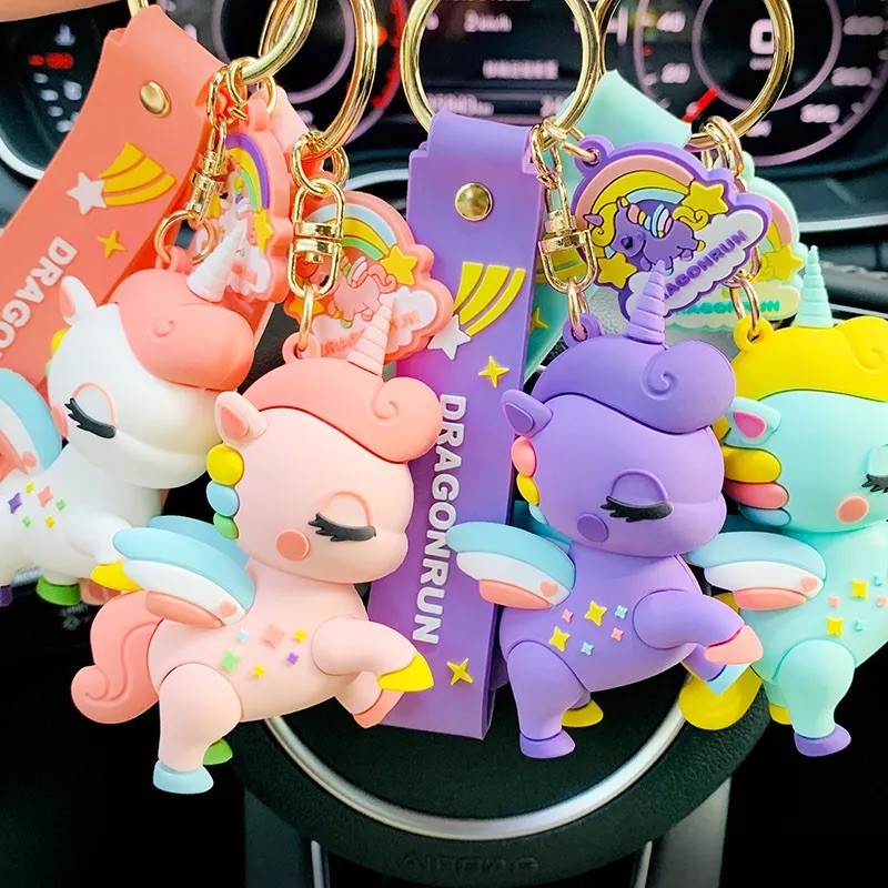 Unicorn Slikon Anahtarlık ve Çanta Aksesuarı