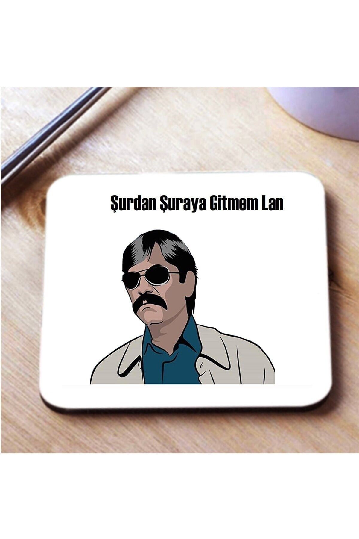 Beyaz Hayırlı Şurdan Şuraya gitmem Bardak Altlığı