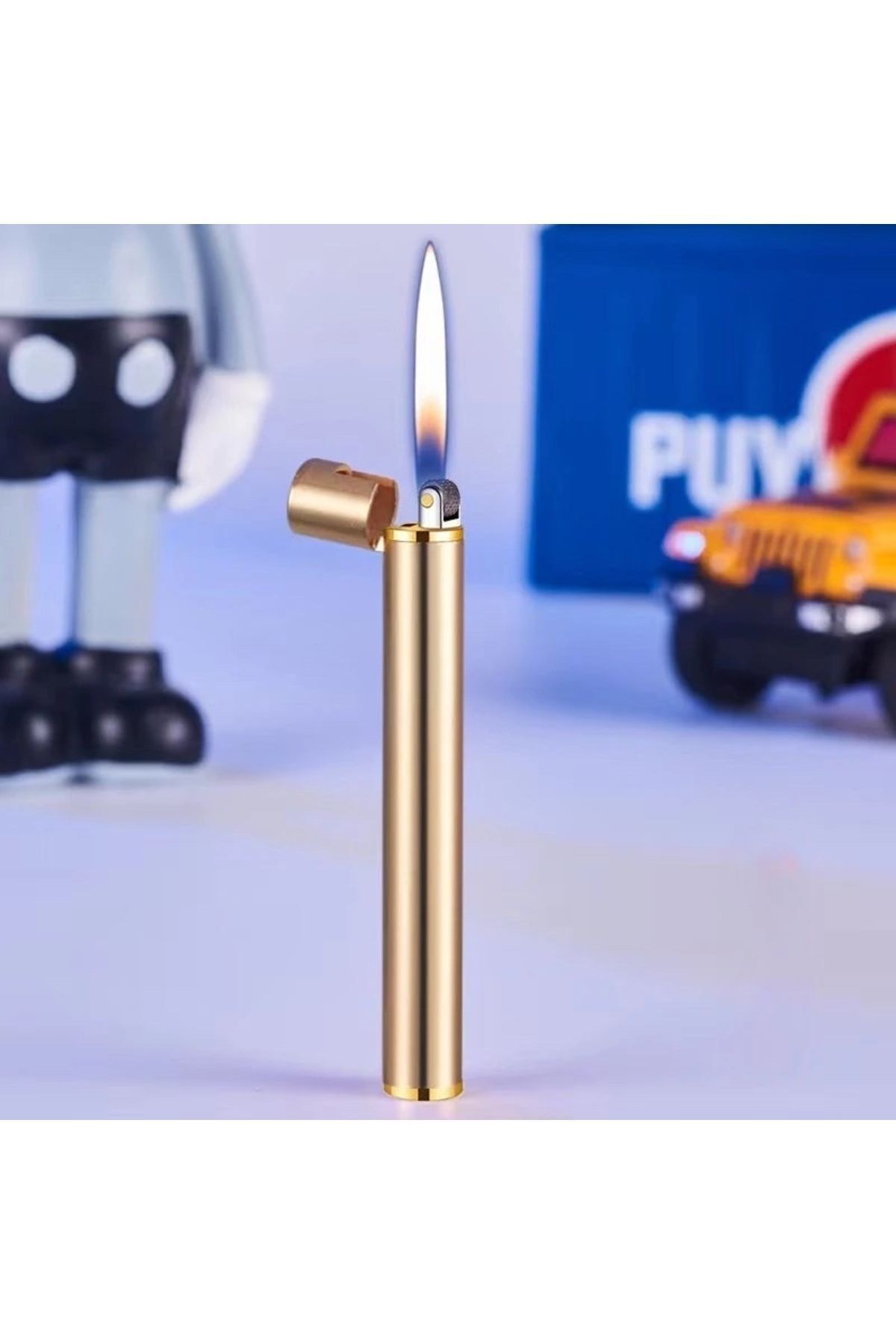 Mini Sigara Stil Lüx Çakmak Taşınabilir Doldurulabilir Gazlı Lüx Çakmak