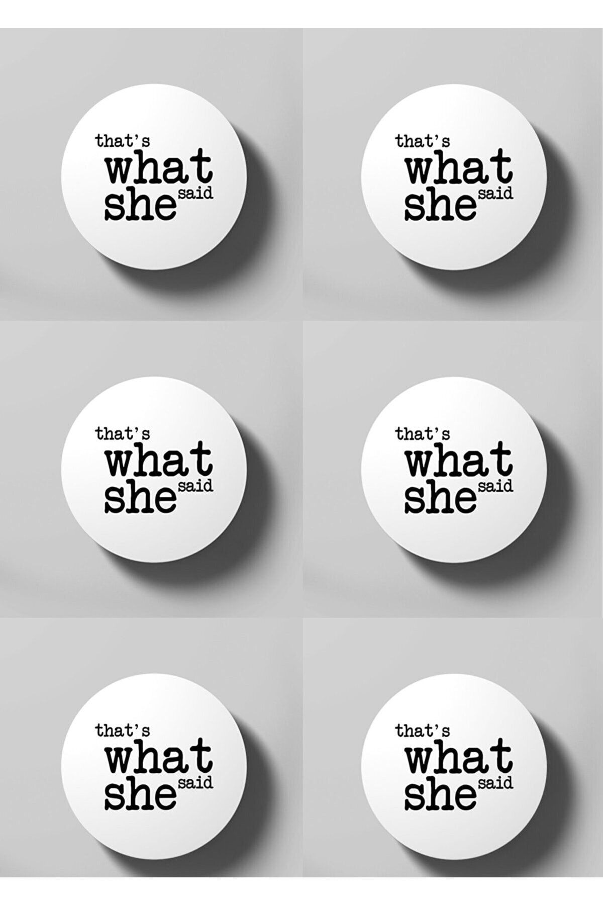 The Office - That's What She Said 6'lı Ahşap Bardak Altlığı Seti