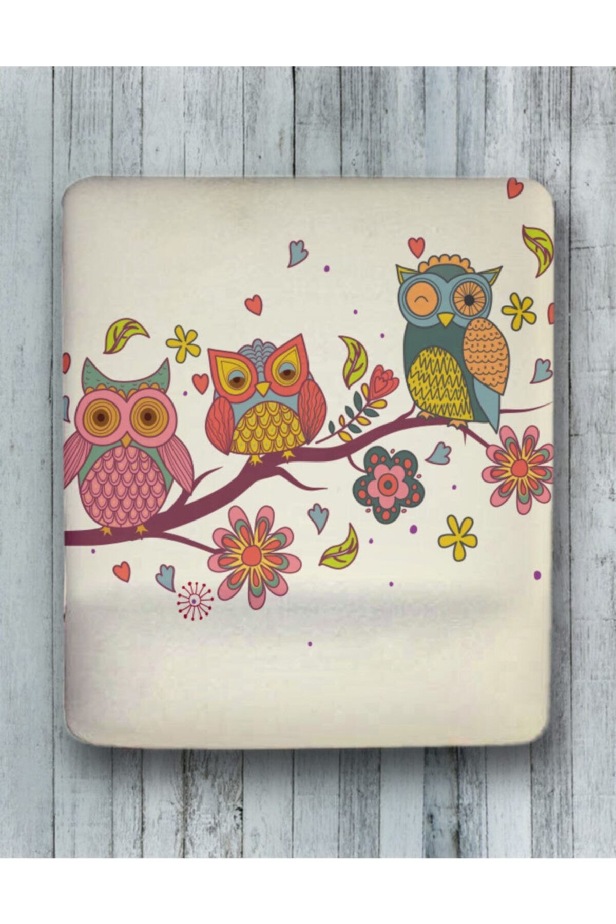 Renkli Baykuş Bilek Destekli Mouse Pad