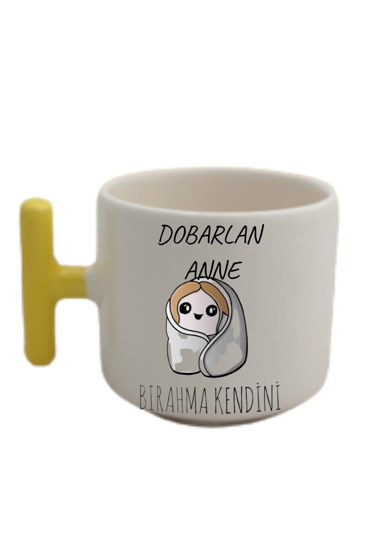 Dobarlan Anne Bıragma Kendini Tasaımlı Sarı T Kulp Fincan Modelleri