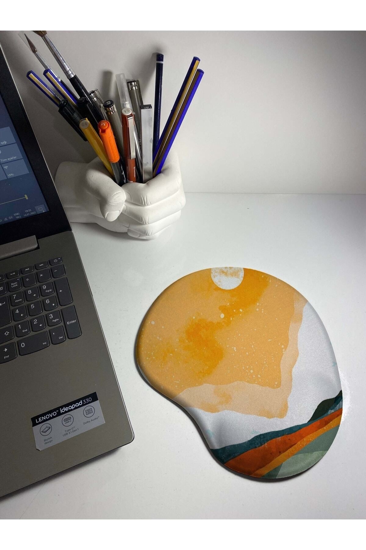 Manzara Çizim Bilek Destekli Mouse Pad