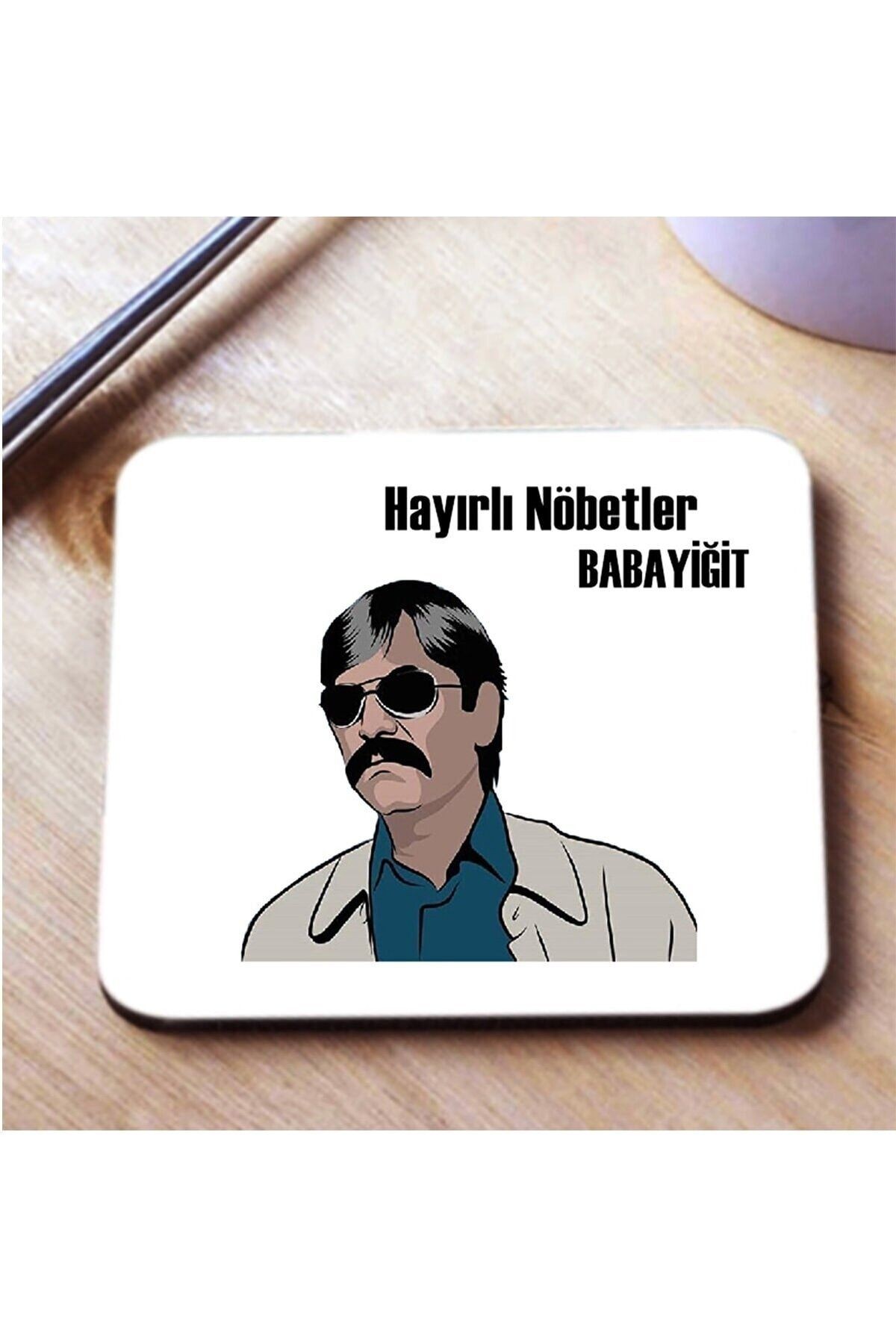 Beyaz Pala Hayırlı Nöbetler Babayiğit Baskılı Bardak Altlığı
