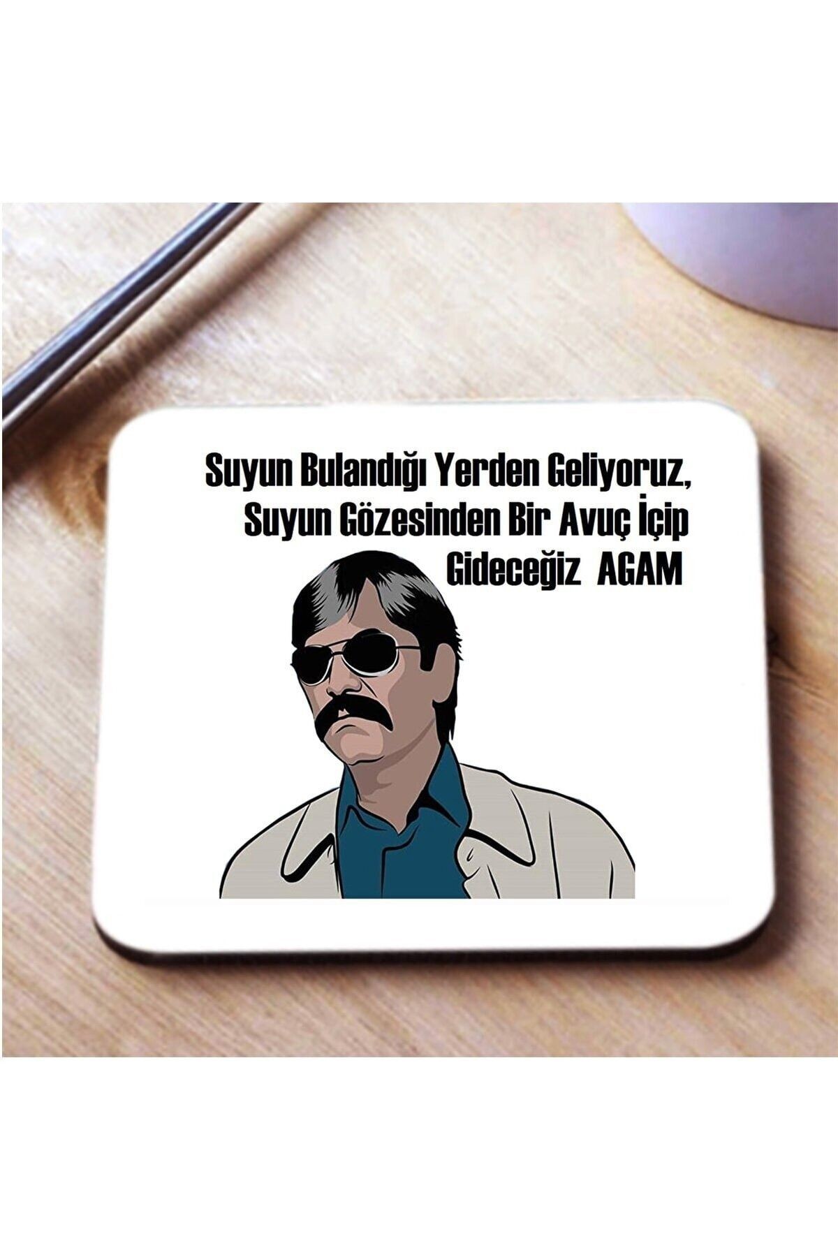 Beyaz Pala Suyun Bulandığı Yerden Geliyoruz Baskılı Bardak Altlığı