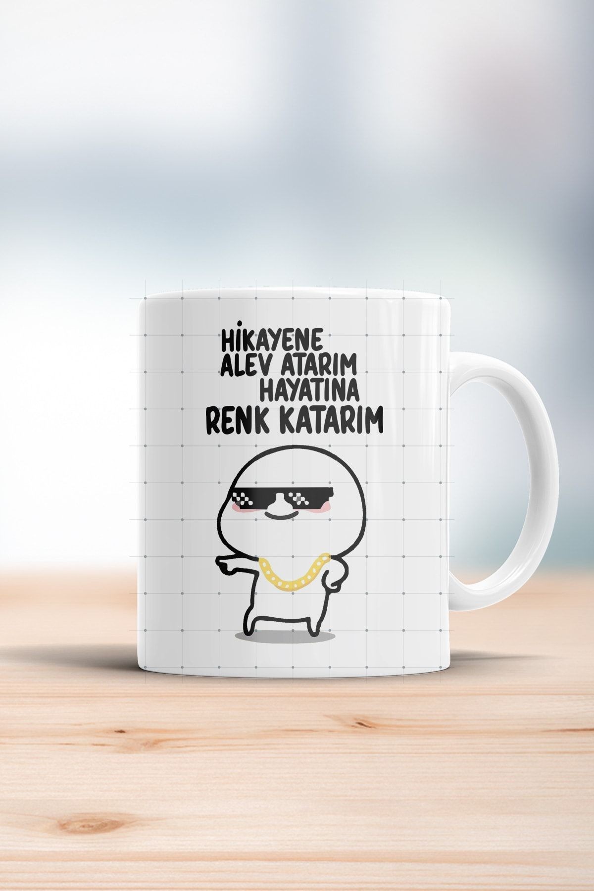 Hikayene Alev Hayatına Renk Katarım Kupa Bardak
