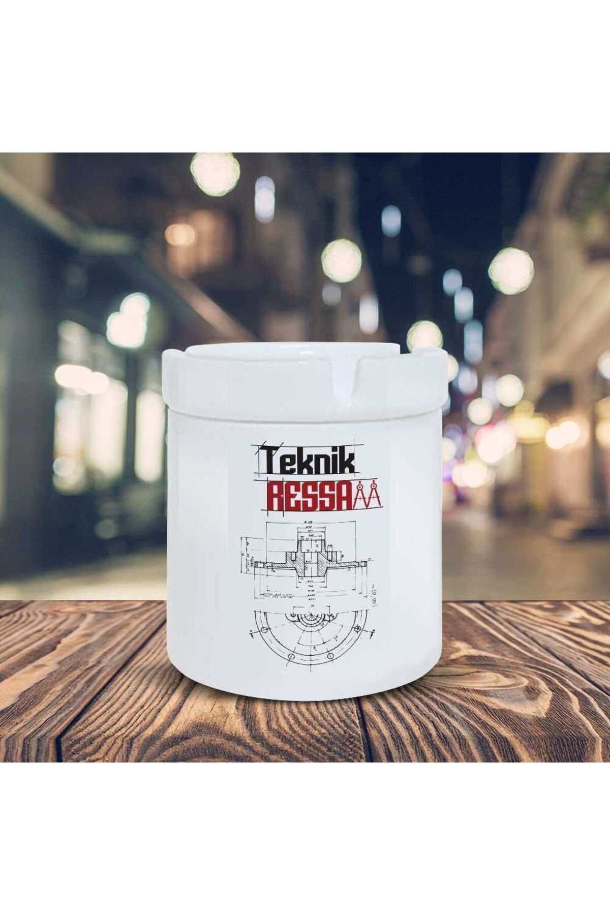 Teknik Ressam Küllük Meslek Baskılı Kül Tablası K-80